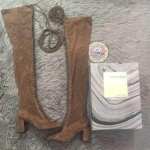 Jeffrey Campbell Wilshire Thigh High OTK Textile